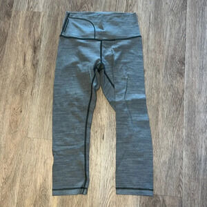 Lululemon Wunder Under HR Tight Size 6 Space Sage Dark Olive